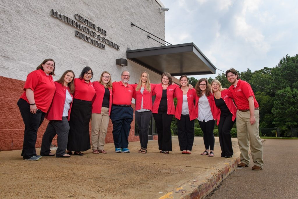 The staff of the CMSE is happy to reclaim its newly renovated facility. Left to right: Dr. E. Paige Gillentine, Dr. Julie James, Amanda Pham, Audra Polk, Mannie Lowe, Meredith Miller, Dr. Alice Steimle, Whitney Jackson, Ashley Masinelli, April Kilpatrick, Justin Ragland