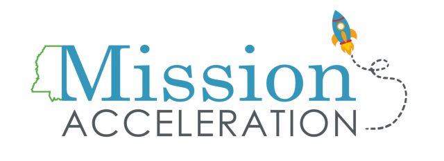 Logo says "Mission Acceleration" and depicts the state of Mississippi and a rocket launch.
